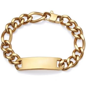 Pulsera Viceroy Magnum de Hombre en Acero IP Dorado con Placa