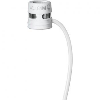 Shure WL184m Supercardioid Condenser Lavalier Microphone with Noise Reduction and TA4F Connector - Professional Specification, White