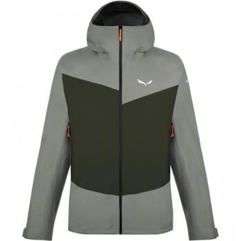 Chaqueta de montaña Salewa Puez Goretex Paclite para hombre, color oscuro oliva, con capucha, ligera y resistente al agua