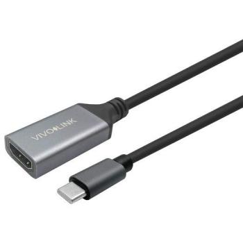 Cable Adaptador USB-C a HDMI Hembra 1m Vivolink - Conexión de Video para Ordenadores y Laptops