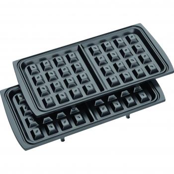 Bomann ST/WA 1364 CB - Sandwichera, gofrera y grill 3 en 1 con placas intercambiables, color negro y plata