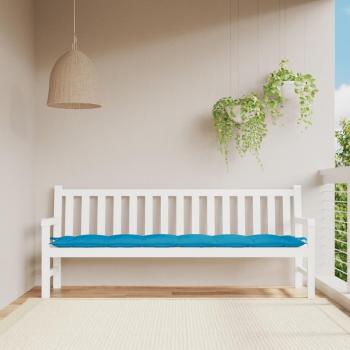Cojín para banco de jardín azul 200x50x7 cm en tela Oxford