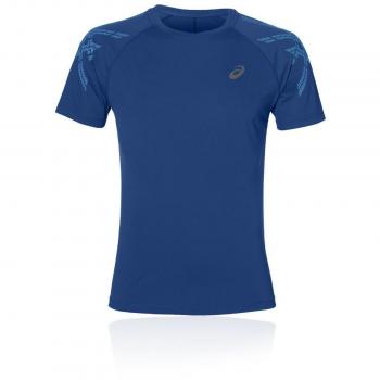 ASICS ASICS STRIPE SS TOP - Camiseta de manga corta , Hombre , Azul -