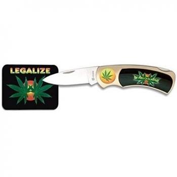 Navaja ALBAINOX MARIJUANA.Hoja: 7.5 cm