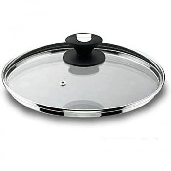 Lacor 71932, Tapa De Cristal con Desvaporizador, Bianco