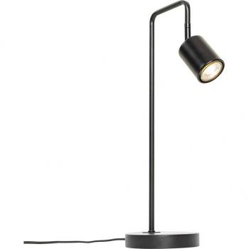 Lámpara de mesa moderna ajustable negra Java, acero, adecuada para LED, máx. 1 x 35W