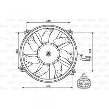 Ventilador de Motor VALEO 696850 para Enfriamiento de Radiador PEUGEOT 406 Berline y Break