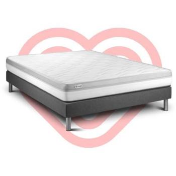 Conjunto Vitalit Somier Gris + Colchón de Espuma 150 x 190 cm