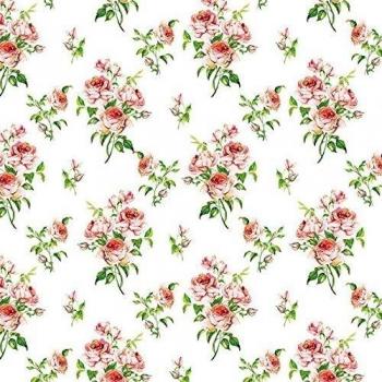 ambiente 20ST. Servilletas Papel Servilletas de 3capas Charlotte rosas blanco verde rosa 33x 33cm