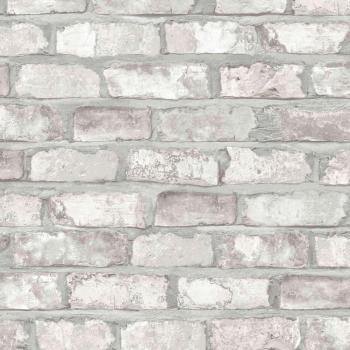 Dutch Wallcoverings - Papel de pared ladrillos blanco EW3104 Blanco