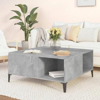 Mesa de centro madera contrachapada 80x80x36,5 cm Blanco y Negro brillante - Mesita de Salón o Comedor o Auxiliar Mesa de Café Meuble Salón