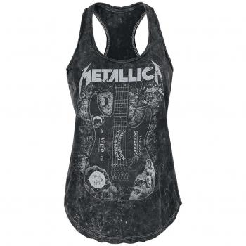 Metallica Ouija Guitar Mujer Top Negro M 100% algodón Regular
