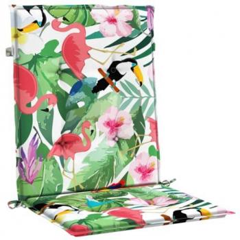 Cojines para silla con respaldo bajo 2 uds tela multicolor