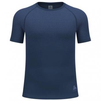 Camiseta térmica de manga corta Odlo Performance Dry para hombre en color marino (L)