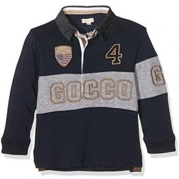 Gocco Manga Larga, Polo para Bebés, Azul Oscuro, 9/12