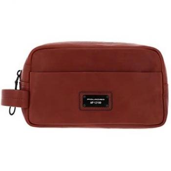 Neceser de Belleza Piquadro Harper en Cuero 23 cm Marrón