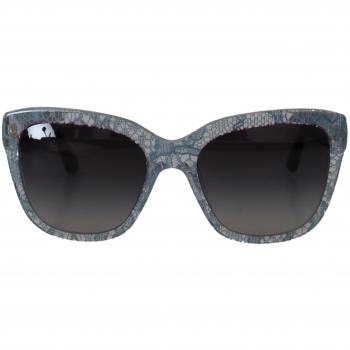 Dolce & Gabbana Blue Lace Acetate Rectangle Shades DG4226 Sunglasses