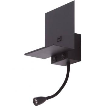 Aplique LED 'Thorid' con Brazo Flexible en Metal Negro