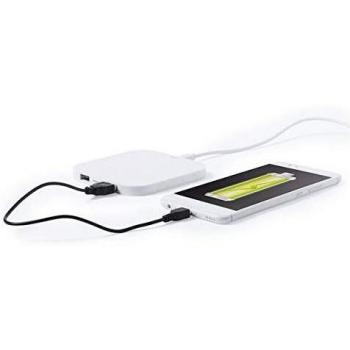 Cargador Inalámbrico Qi para Smartphones 2100 mAh USB Blanco