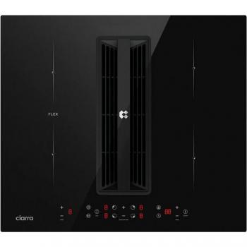 Placa de Inducción Aspirante 59cm con Campana Extractora Integrada, 7000W, 4 Fuegos con Función Boost y Sistema de Filtrado Plasma