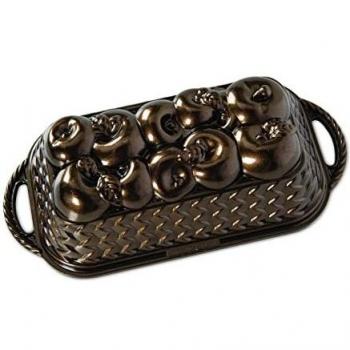 Molde para Pan de Manzana Nordic Ware - Aluminio Bronceado, Capacidad 1,42 Litros