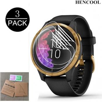 Protector de Pantalla Hidrogel TPU Blando 3 uds para Reloj Inteligente Garmin Venu - Funda Completa y a Prueba de Agua