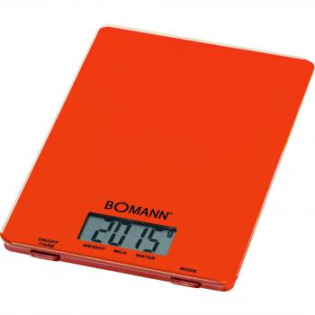 Bomann KW 1515 CB - Báscula de Cocina, Color Naranja