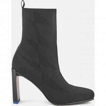 Botines Tara de mujer en punto y microfibra con tacón bloque - United Nude
