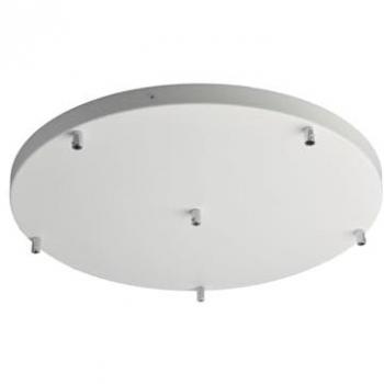 Rosón Multicavo de Hierro Lacado Blanco con 6 Luces y Diámetro de 50 cm