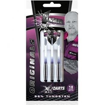 Dardos XQmax 18g The Hammer Original de 95% Tungsteno con Punta Plástica, Diámetro de Barril de 7.1 a 7.5mm y Longitud de Barril de 36
