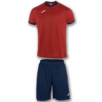 Joma Academy Set Equipacion M/Corta, Hombre, Rojo/Marino, XL