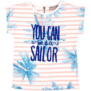 Boboli Stretch Knit T-Shirt For Girl, Camiseta para Niños, Rosa