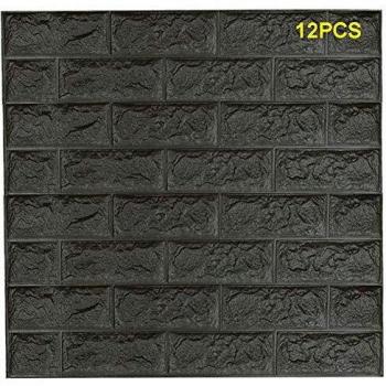 WANWEITONG 3D Papel Tapiz de Ladrillo, Auto Adhesivo Pegatinas de Pared de Ladrillo de Imitación, DIY Wall Stickers Moderno Decorativo para Hogar Cocina Salón Moderna TV Decor