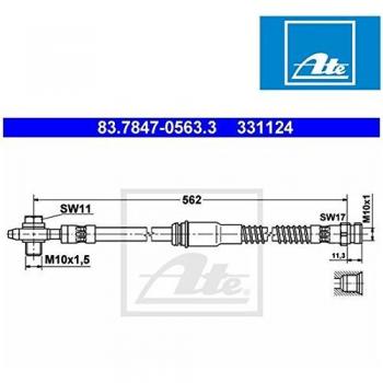 ATE 83.7847-0563.3 Tubo flexible de frenos