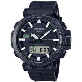 Casio Pro Trek PRW-6621Y-1ER Men's Radio-Controlled Watch with Black Strap and Black Dial