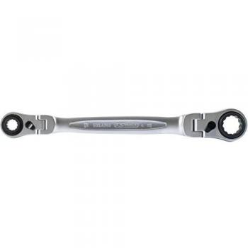 KS Tools 503.4745 Llave Poligonal de carraca Doble, Reversible, articulada, 4 en 1