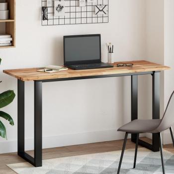 Tablero de mesa rectangular madera maciza acacia 140x50x2 cm Marrón