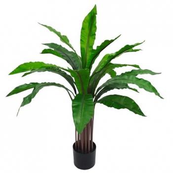 Planta Artificial Helecho Asplenium 80 cm Realista con Maceta Inclusa para Interior y Exterior