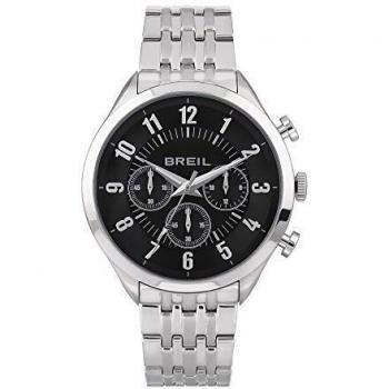 Reloj Cronógrafo de Cuarzo Negro para Hombre con Pulsera de Acero Plateado Breil REFEREE TW1874
