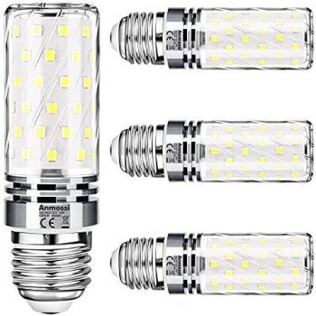 Anmossi Bombillas LED E27,Blanco Frio 6000K,1200Lm,12W Bombilla LED Maíz E27 Equivalente a 100W Incandescente Bombilla,No Regulable,Bombilla Edison LED E27,4 unidades