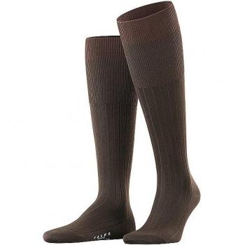 Falke Milano Brown Cotton Knee High Socks for Men Size 10-11 (45/46)