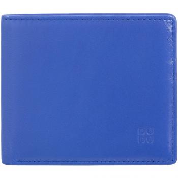 Dudu - Cartera pequeña de hombre de piel con solapa interior, RFID, cuero multicolor, titular de la tarjeta