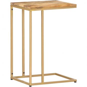 vidaXL Mesa auxiliar de madera maciza de mango 35x45x65 cm
