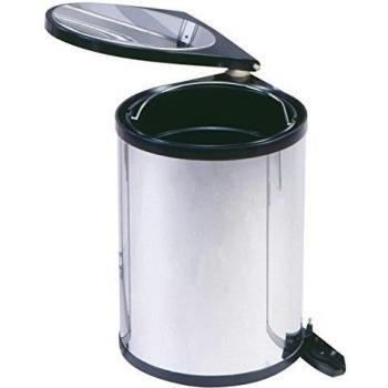 MSV Papelera INOX EMPOTRADA 5L, Acero Inoxidable, Gris, 2 cm