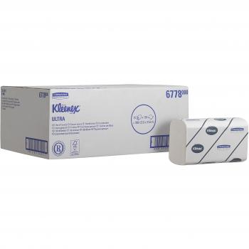 Kleenex 6778 Toallas ULTRA , Airflex , 3 capas , plegadas , 124 tejidos por Caja , blanca