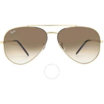 Ray-Ban New Aviator Gold Light Brown Gradient Unisex Sunglasses RB3625 001/51 62mm
