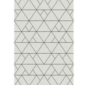 Alfombra de Interior Estilo Escandinavo Blanco y Negro - ATTICGO GARDEN 12805 | Tamaños: 80x150 cm, 140x200 cm, 160x230 cm