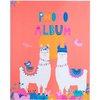 Álbum de Fotos 200 Bolsillos 10x15 cm con Diseño Memo Baby en Tonos Azules y Rosas, Modelo Económico Hofmann, Hojas Magnéticas Negras Hofmann en Paquete de 20