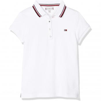 Tommy Hilfiger Essential Polo S/s, Niñas, Blanco