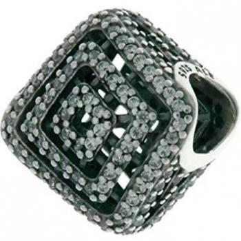 Pandora Geometric Lines Charm 796211CZ - Silver with Zirconia for Women